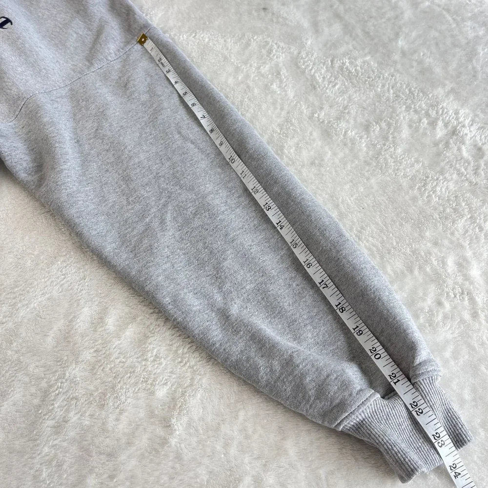 Champion Sweatshirt Unisex L Gray Crewneck Embroidered Logo Vintage Y2K Pullover - Picture 7 of 10